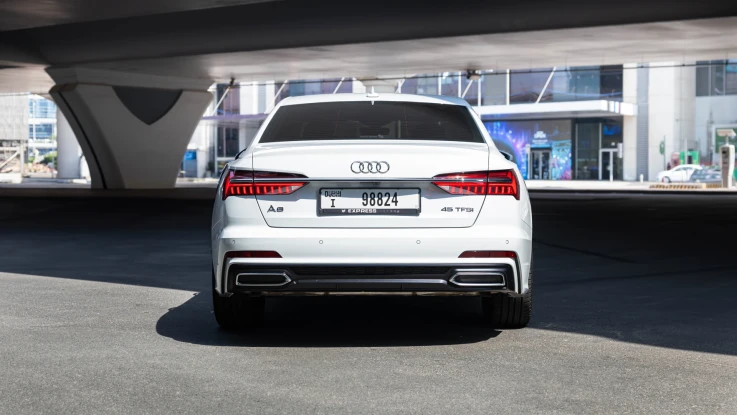 OUDI A6 2024 WHITE RENTAL IN DUBAI - undefined